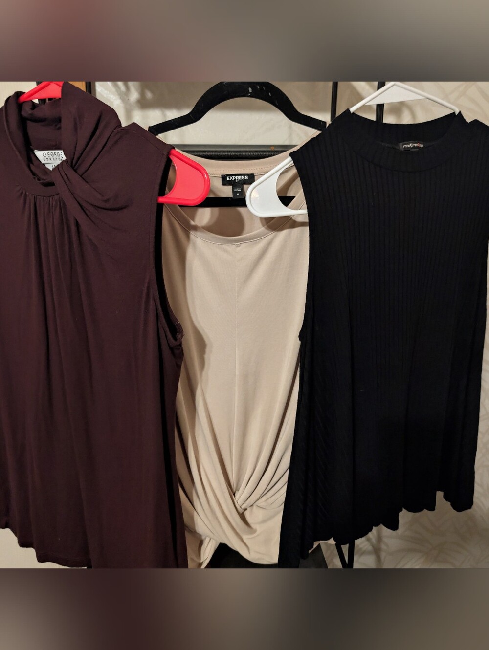 Bundle 3 Tops Express Cream Mmm Black George Brown Size Medium.